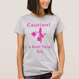 Camiseta Taxa de Terapêutica de Retalho Rosa-Chic