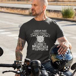 Camiseta Taxa de trabalho Mecânica Funny Black