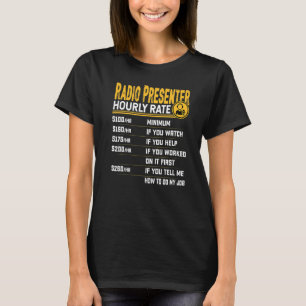 Camiseta Taxa Horária de Apresentador de Rádio Anúncio de T