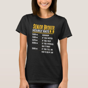 Camiseta Taxa Horária de Corretor Sênior Agente Trader Sên