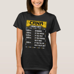 Camiseta Taxa Horária de CRNA - Enfermeira de Anestesiologi