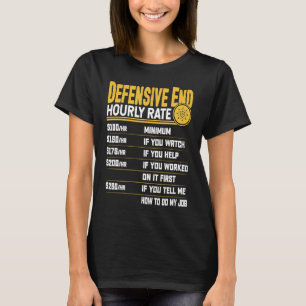 Camiseta Taxa horária de Defensive End Jogadores de Defen