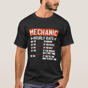 Camiseta Taxa horária de mecânico para mecânica clássica