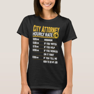 Camiseta Taxa horária do advogado da cidade Advogado da cid