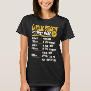 Camiseta Taxa horária do cirurgião cardíaco Cardiologista