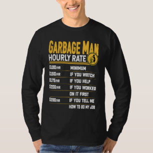 Camiseta Taxa Horária do Coletor de Lixo Reciclar Lixo Cole