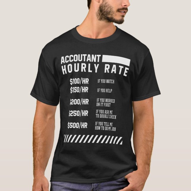 Camiseta Taxa Horária do Contador - Oferta Funny do Contado (Frente)
