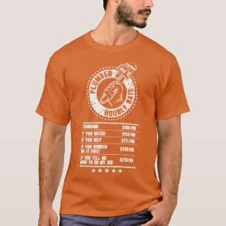 Camiseta Taxa horária do encanador
