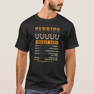 Camiseta Taxa horária do ferrador Ferreiro Ferrador Cavalos