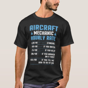 Camiseta Taxa horária do mecânico de aeronaves - Avião