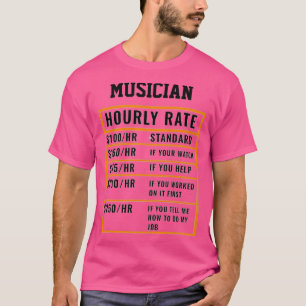 Camiseta Taxa horária do músico