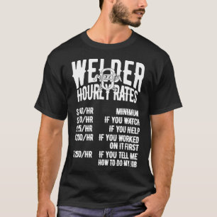 Camiseta Taxa Horária do Soldador Fantasia Para Soldador Ro
