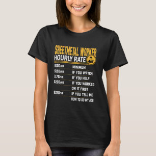 Camiseta Taxa horária do trabalhador de Sheetmetal - Folny