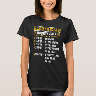 Camiseta Taxa horária eletricista 250 se me disser como