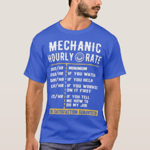 Camiseta Taxa horária mecânica