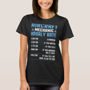 Camiseta Taxa horária mecânica da aeronave - Avião aéreo Ma