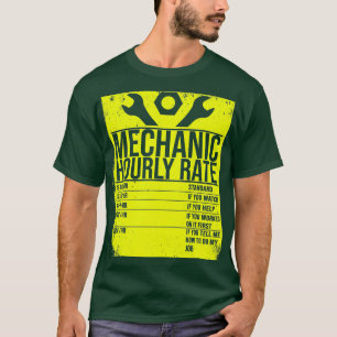 Camiseta Taxa Horária Mecânica Engraçada Oferta de Mão de O