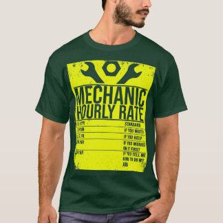 Camiseta Taxa Horária Mecânica Engraçada Oferta de Mão de O