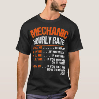 Camiseta Taxa Horária Mecânica Pai de Presente Filho Engraç