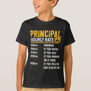 Camiseta Taxa horária principal - Professor engraçado diret