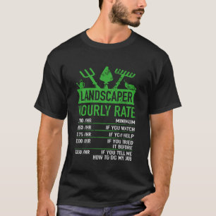 Camiseta Taxa por Hora de Jardineiro - Engraçado Jardim Jar