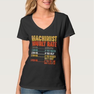 Camiseta Taxas de Trabalho Mecânicas De Taxa Horária Machin