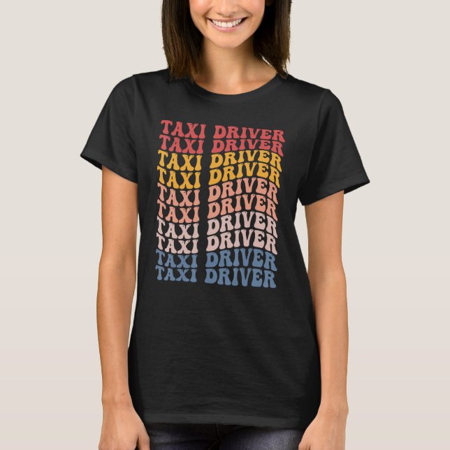 Camiseta Taxi Driver Groovy Retro (Frente)