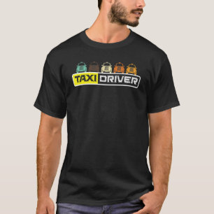 Camiseta Taxi Driver Vintage Para Pais E Crianças Da Mãe