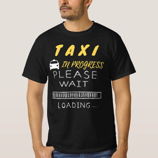 Camiseta Táxi em andamento - Aguarde (Frente)