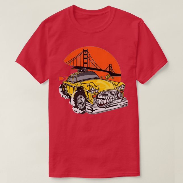 Camiseta Taxi Monster Car (Frente do Design)