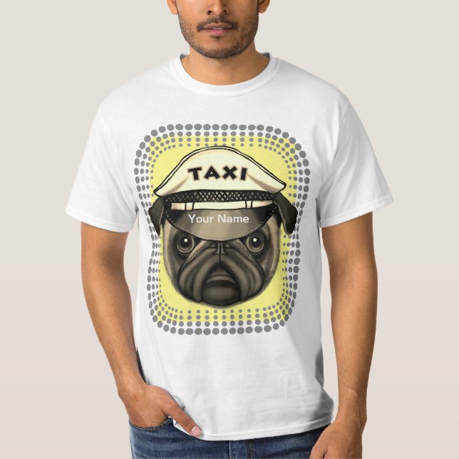 Camiseta Taxi Pug (Frente)