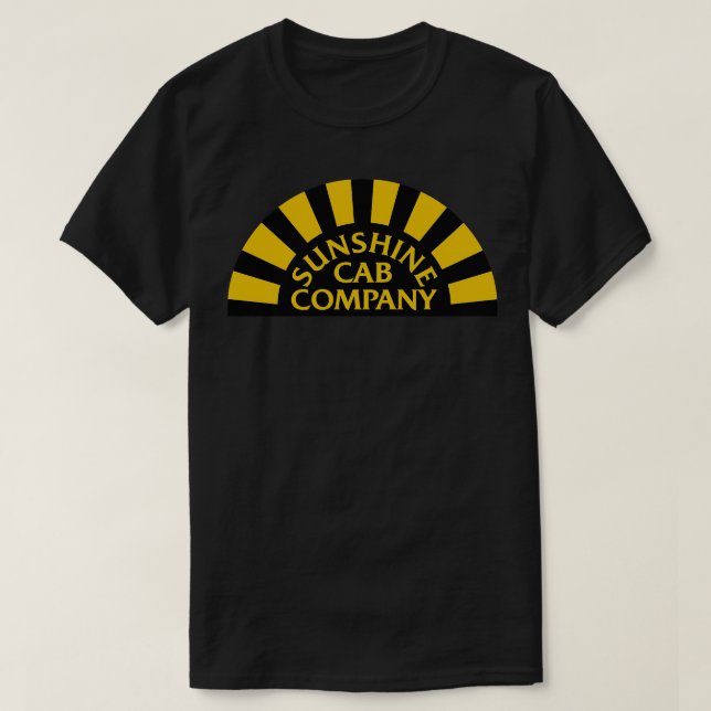 Camiseta Taxi Sunshine Cab Company dos anos 70 e 1980 (Frente do Design)