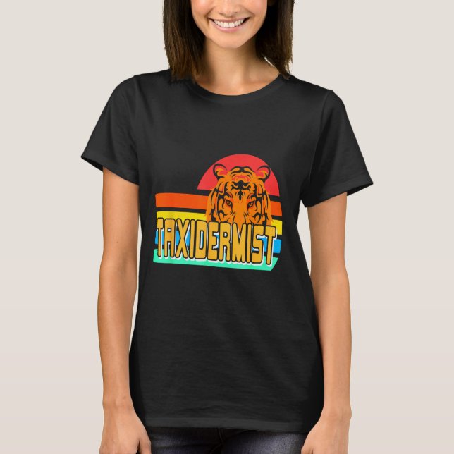 Camiseta Taxidermist Tiger Preservation Retro Wildlife Natu (Frente)