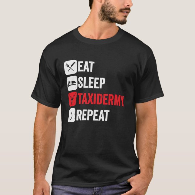 Camiseta Taxidermt Coma Sono Taxidermia Repetir (Frente)