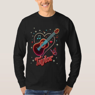 Camiseta Taylor Groovy Name I Love Taylor Birthday Girl Vin
