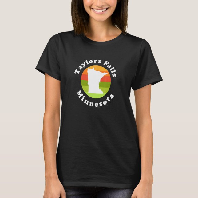 Camiseta Taylors Falls Minnesota ao ar livre do Sunrise MN  (Frente)