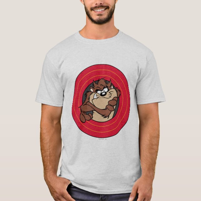 Camiseta TAZ™ através dos círculos do LOONEY TUNS™ (Frente)