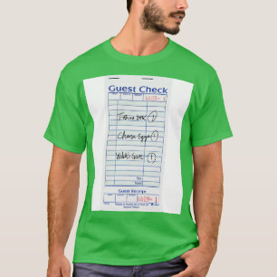 Camiseta TB1 Ovos de Queijo de Bife Galinhas de Uvas