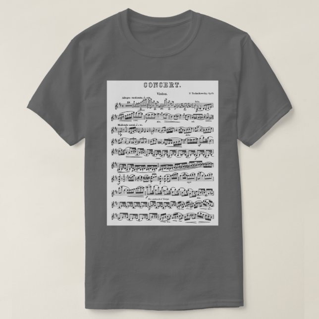 Camiseta Tchaikovsky Violin Concerto (Frente do Design)
