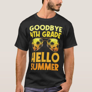 Camiseta Tchau 4º ano Alô Verão do último dia de escola 