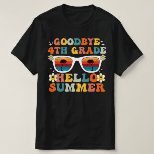 Camiseta Tchau 4º Ano Olá Verão Groovy Quarta Série