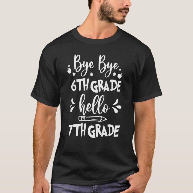 Camiseta Tchau, 6, Alô, 7, De Volta À Escola (Frente)