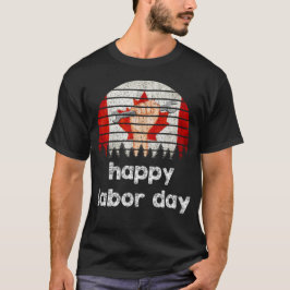 Camiseta Tchau de Grunge do Dia do Trabalho Canadense
