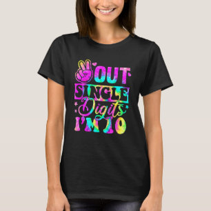 Camiseta Tchau Dígitos Simples Estou Com 10 Aniversário Ti