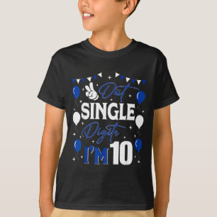 Camiseta Tchau Dígitos Simples Estou Com 10 Anos 10º Aniver