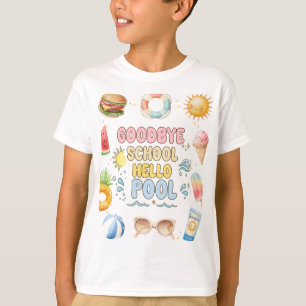 Camiseta Tchau Escola, Olá Verão, Fim de Ano Letivo