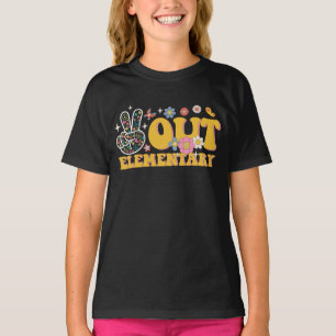 Camiseta Tchau Escola Primária Divertido Último Dia de Aula