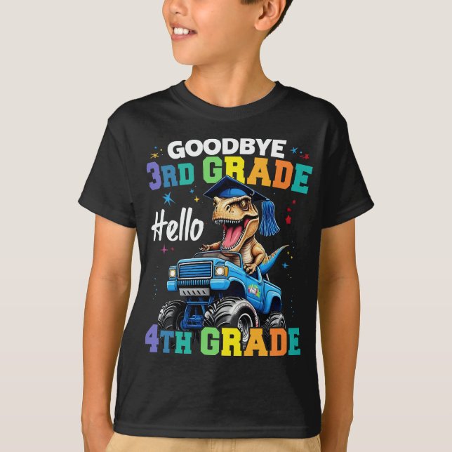 Camiseta Tchau Graduação de Caminhões de T Rex Monster (Frente)