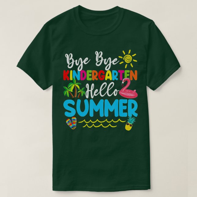 Camiseta Tchau Jardim de Infância Alô Aluno de Professora d (Frente do Design)