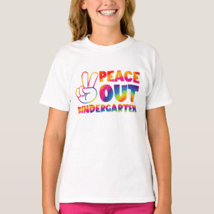 Camiseta Tchau Jardim de Infância Tie Dye Último Dia de Aul